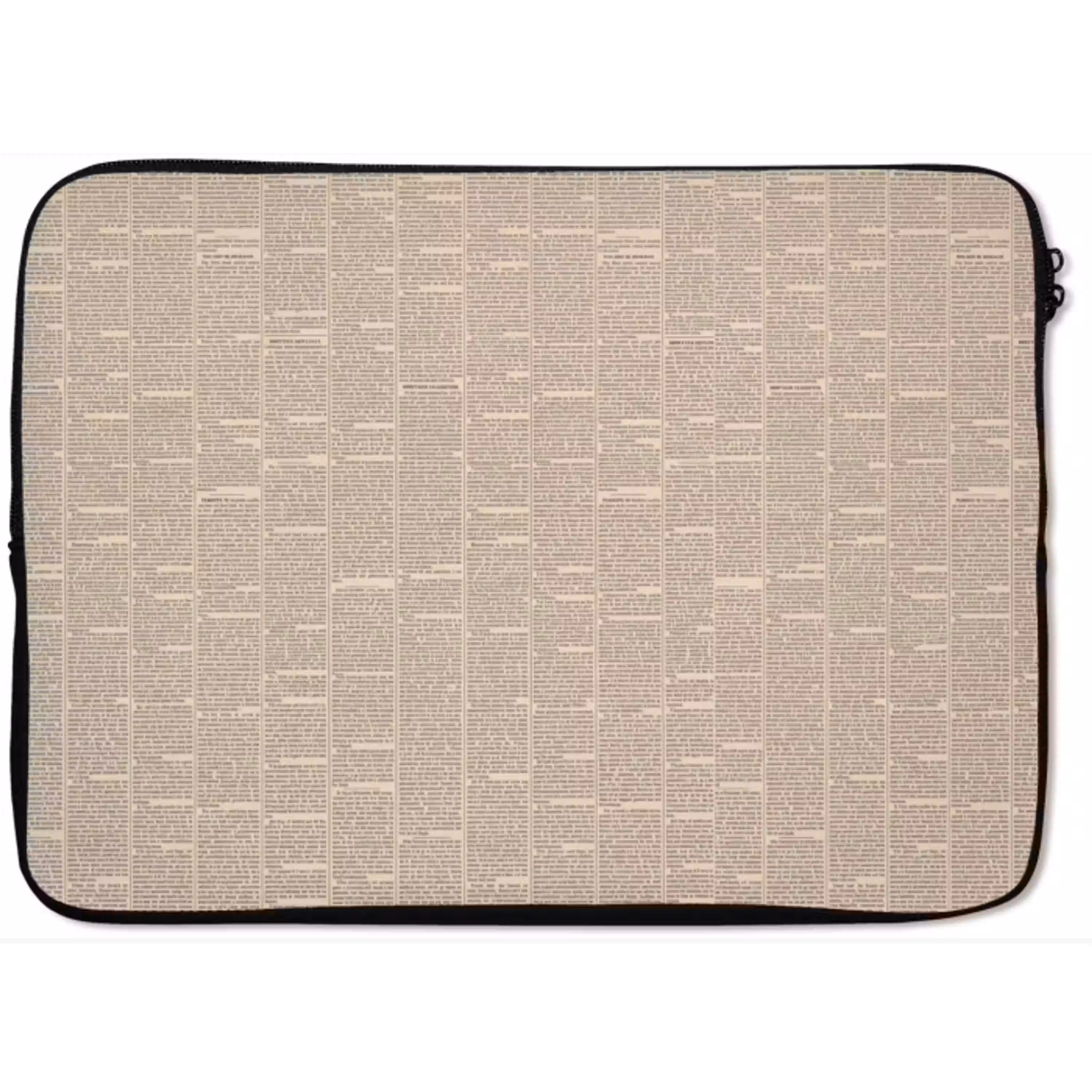 Krant - Nieuws - Historisch - Vintage - Beige laptophoes neopreen klein -zkaufland3dotto