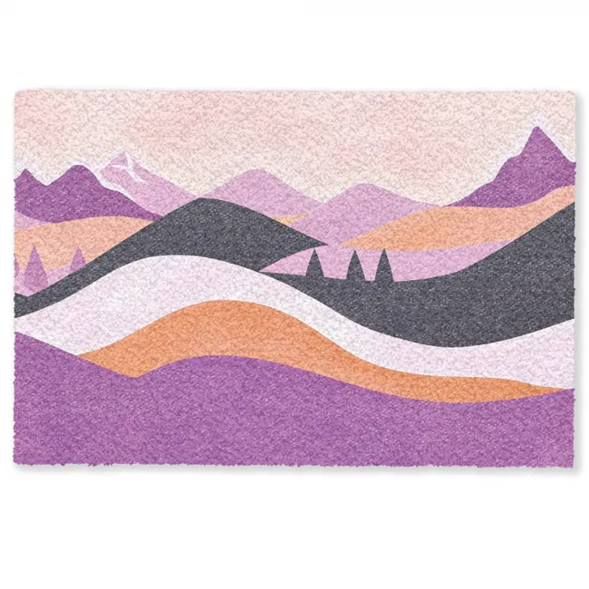 Abstract - Heuvels - Bomen - Groen Deurmat klein -zkaufland3d