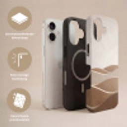 Abstract - Golven - Modern - Beige Toughcase MagSafe Apple iPhone 17 klein -USP_Lagen_NL