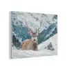 Hert - Landschap - Winter - Natuur - Dieren - Bergen PET vilt klein -3d
