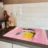 Vogel - Roze - Geel - Blauw Inductie beschermer vinyl 3mm klein -sfeer3