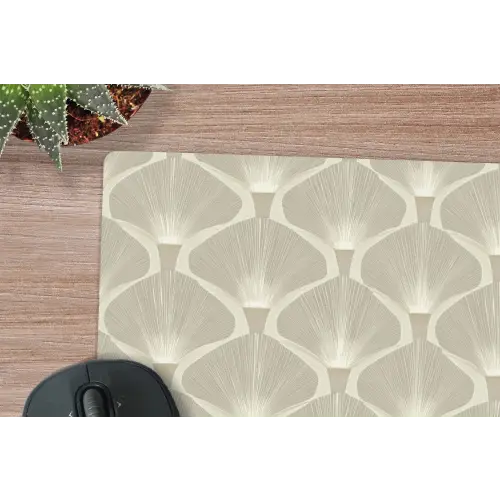 Paneel - Ginkgo - Zand muismat rubber klein 262 -closeup