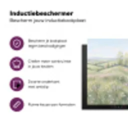 Bloemen veld - Bloemen - Groen Inductie beschermer vinyl 3mm klein -zzzzzzz-cc-usp