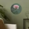 Anjer - Roze - Bloemblaadjes Akoestische PET Vilt - Rond klein -sfeer2