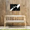 Vrouw - Wijn - Chic Tuinposter op houten frame 2 cm dik klein -sfeer4