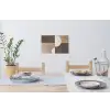 Raster - Halve cirkels - Contrast Muursticker klein -eettafel