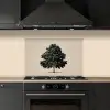 Eikenboom - Schaduw - Egaal keuken achterwand spatscherm klein -sfeer1