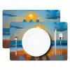 Vrouwen - Strand - Zondsondergang Placemat vinyl groot -zzsfeer2_Kitchenyeah-website