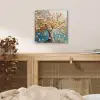 Boom - Blauw - Goud - Abstract - Modern plexiglas 5mm klein -sfeer4