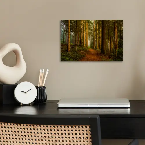 Bos - Natuur - Bomen - Landschap - Bladeren poster papier klein -sfeer1