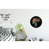 Kleur - Vaas - Bloemen - Boeket Wandcirkel aluminium klein -kinderkamer