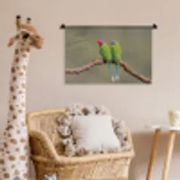 Papagaai - Tak - Natuur - Kleurrijk Wandkleed katoen klein -wsfeer5_kind