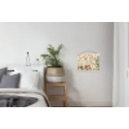 Vogels - Tropisch - Botanisch - Roze textielposter latten blank klein -woonkamer