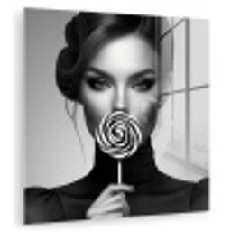 Vrouw - Lolly - Zwart plexiglas 5mm klein -zzzproduct_nieuw