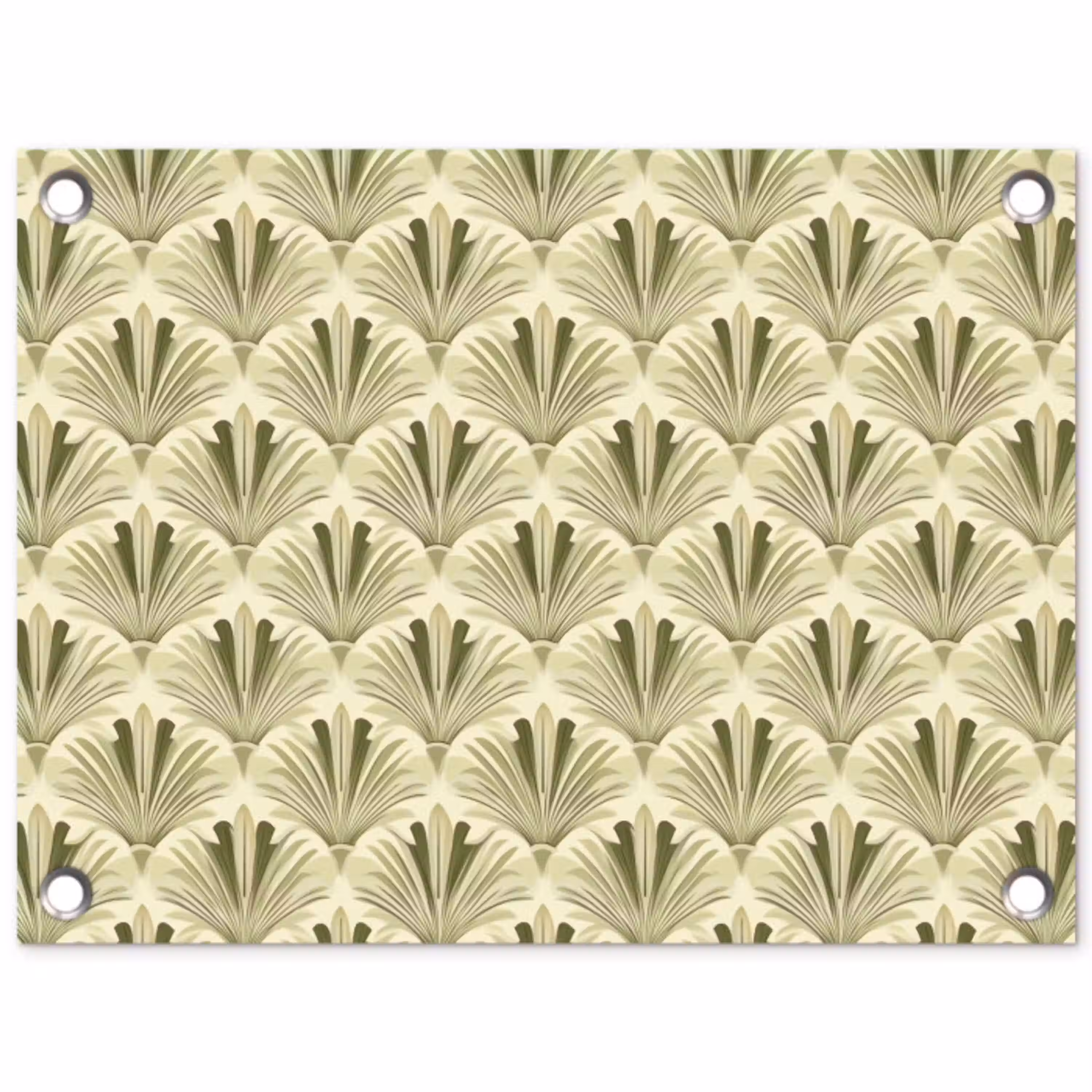 Klassiek - Waaier - Groen tuinposter los doek klein 239 -3d