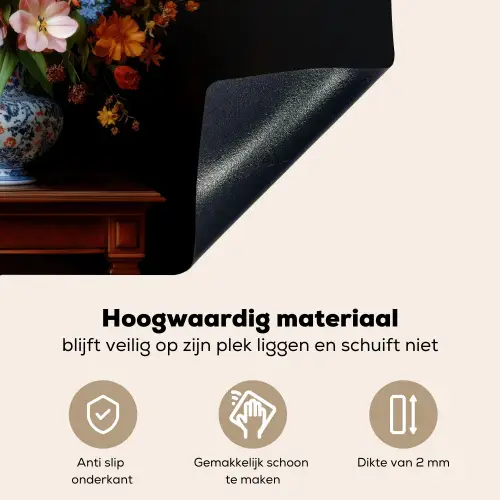 Boeket - Roze - Bloemen - Vaas Inductie beschemer met haakjes klein -ky-onderkant-nl
