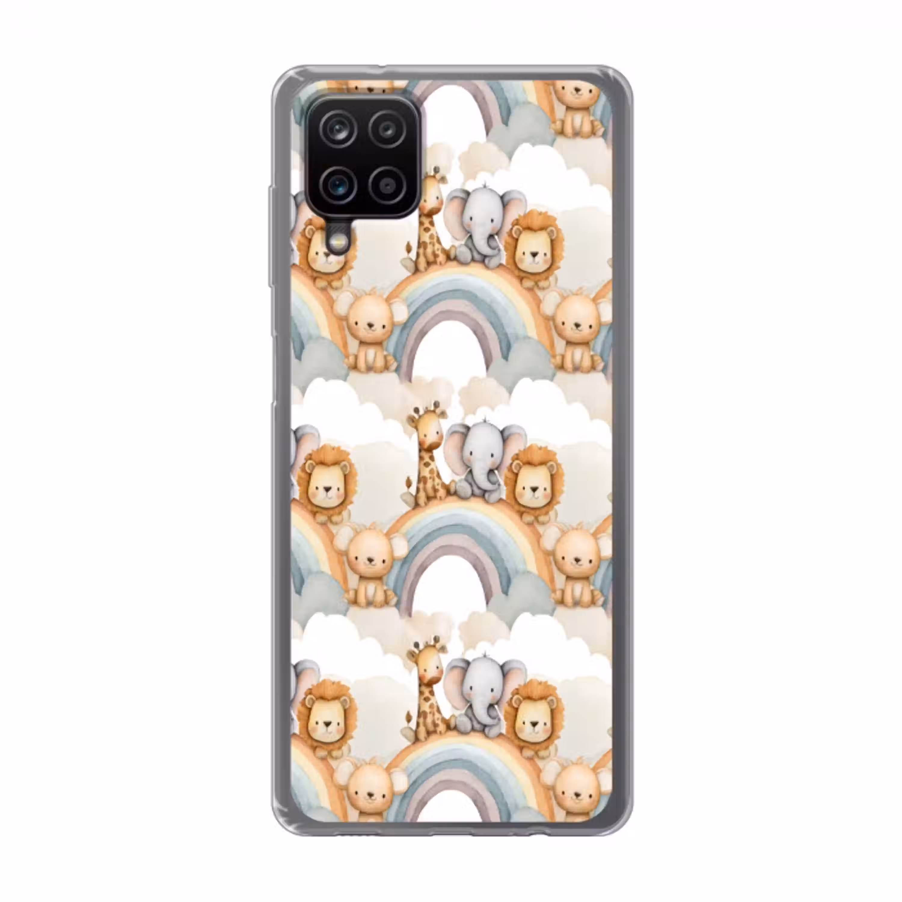 Safari - Regenboog - Kleurrijk Telefoonhoesje Samsung Galaxy A12 klein 372 -3d