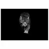 Dieren - Zwart - Luipaard - Wit - Wild poster papier klein -3d