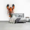 Kreeft - Zwart - Oranje - Wit - Uniek fotobehang vinyl groot -slaapkamer