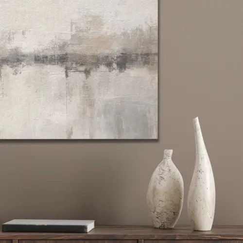 Moderne kunst - Abstract - Beige PET vilt klein -sfeer6_closeup