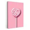 Snoep - Lolly - Hart- Roze KitchenYeah - Keuken - Canvas klein -3d