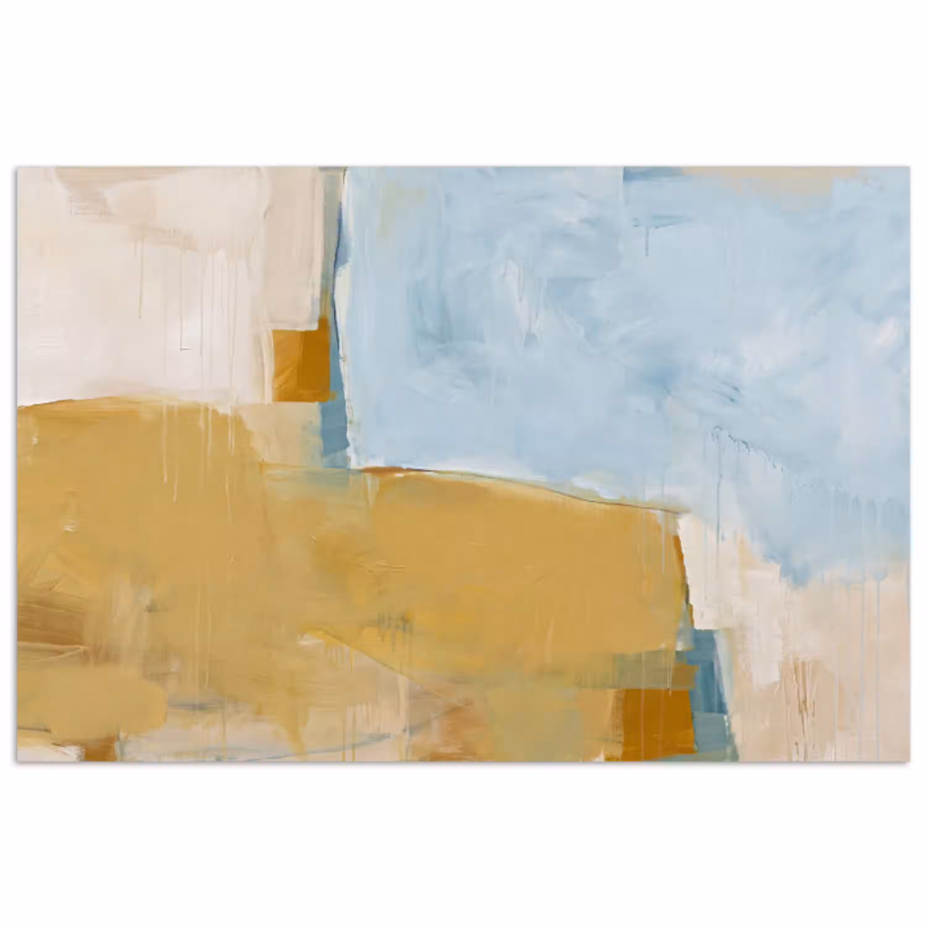 Abstract - Kleuren - Kunst - Modern - Blauw poster papier klein -3d