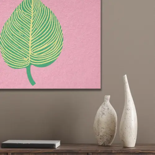 Illustratie - Blad - Minimalistisch - Groen PET vilt klein -sfeer6_closeup