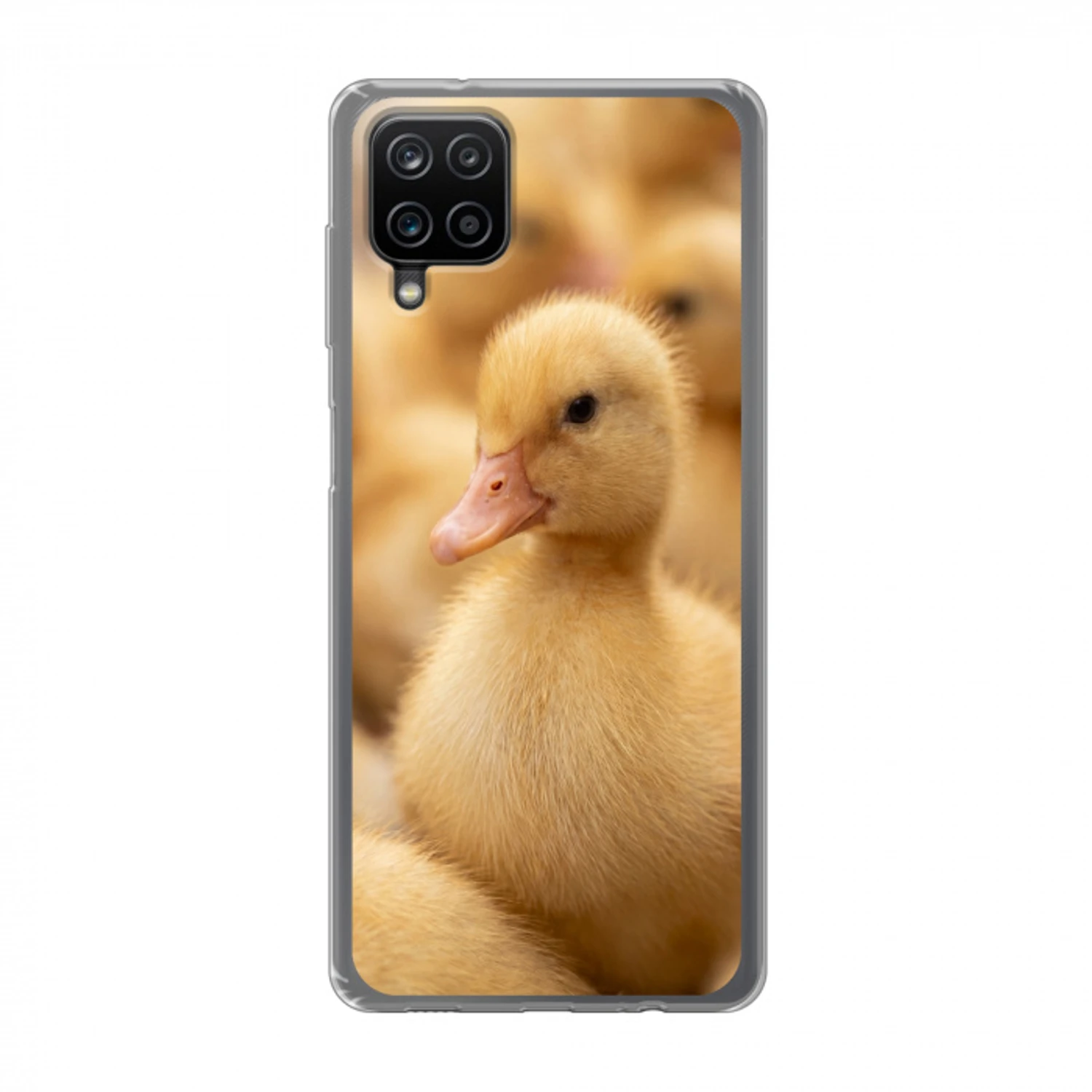 Pijltje - Eend - Natuur - Geel Telefoonhoesje Samsung Galaxy A12 klein -3d