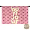 Bonjour - Stippen - Roze- Geel Wandkleed katoen klein -t3d_DE