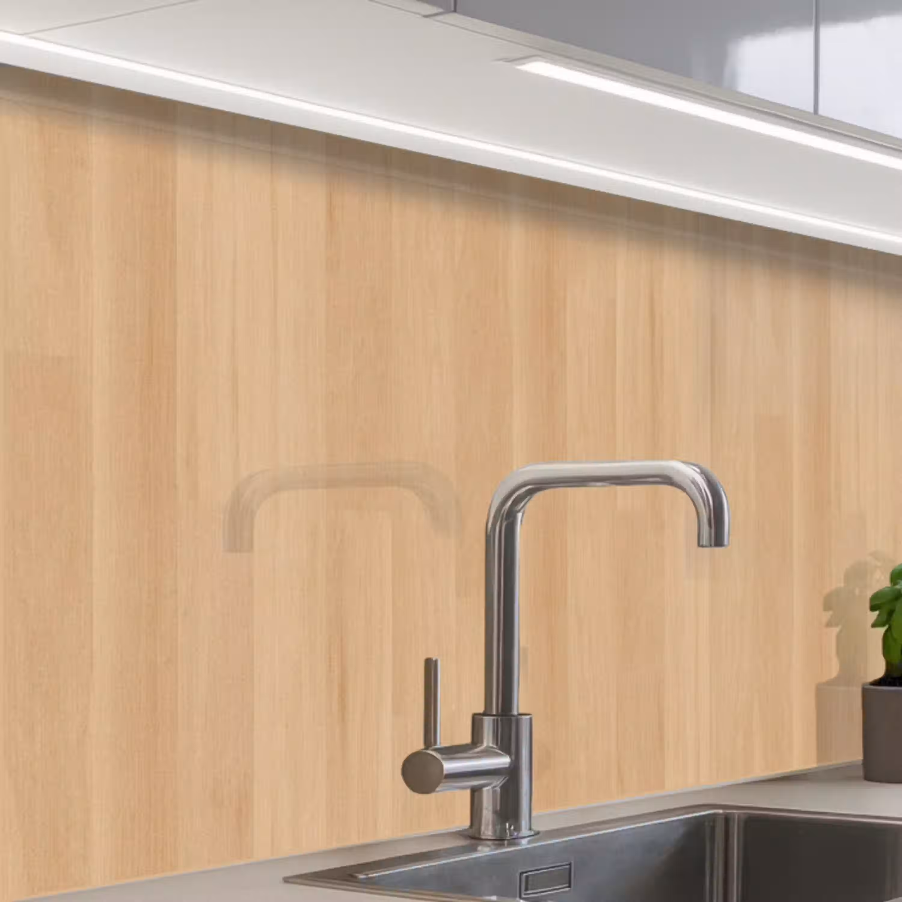 Naturel - Hout - Plank - Patronen keuken achterwand 2 middel 865 -zzzz3d_schuin