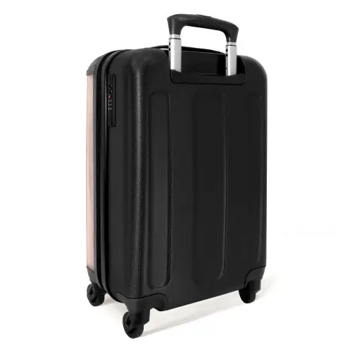 Nude - Licht zalmroze NBS - Handbagage koffer - Kinderen Unisex middel -achterkant