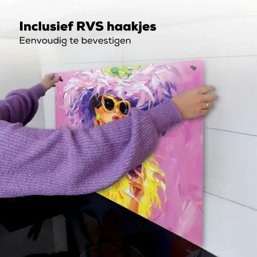 Zonnebril - Vrouw - Jas - Veren Inductie beschemer met haakjes middel -ky-ophangen-nl