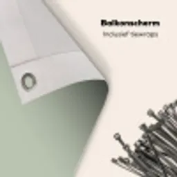 Mintgroen - Effen kleur Balkonbeschermer Duitsland klein 596 -closeup_NL