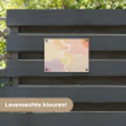 Golvende vormen - Abstract - pastel tuinposter los doek klein -sfeer3