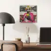 Vrouw - Kat - Bloemen - Kopje - Retro plexiglas 5mm klein -sfeer6
