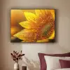 Zonnebloem - Dauwdruppels - Geel - Zonlicht Textielframe - compleet frame klein -sfeer1