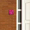 Roze rozen - Sierlijk Naambord Vierkant klein -sfeer3-XS