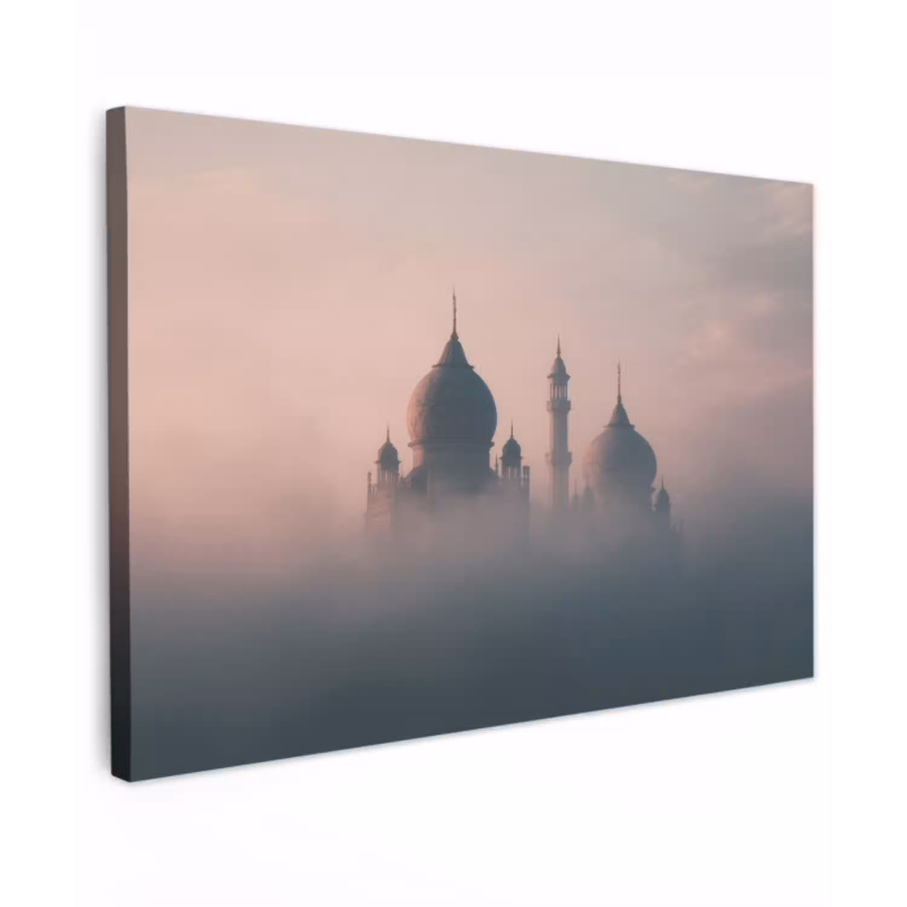 Moskee - Minaretten - Roze mist canvas 2cm klein -z3d