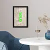 YOLO - Groen - Neon - Slangenprnt fotolijst zwart zonder passe partout klein -sfeer4