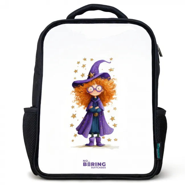 Sterrenmagie met krullen Rugzak - Zwart middel -3d