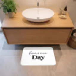 Spreuken - Have a nice day - Wit - Quote Badmat klein -sfeer1