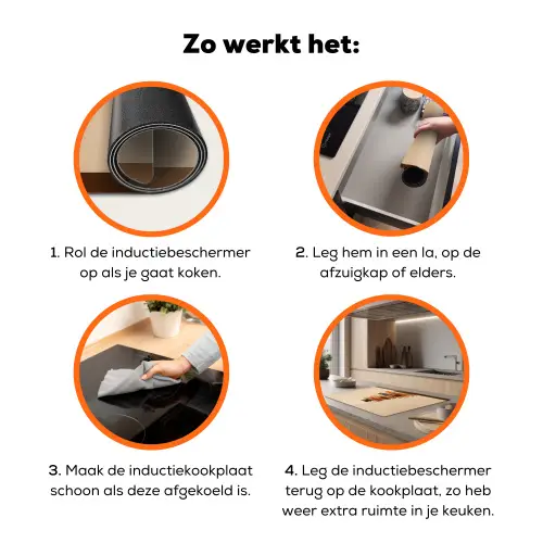 Boeken - Toren - Koffie - Beige Inductie beschermer vinyl 3mm klein -zzzzzzz-td-werking