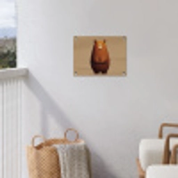 Beer - Minimalistisch - Bruin tuinposter los doek klein -sfeer8
