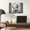 Vrouw - Spaghetti - Zwart - Wit PET vilt klein -sfeer5