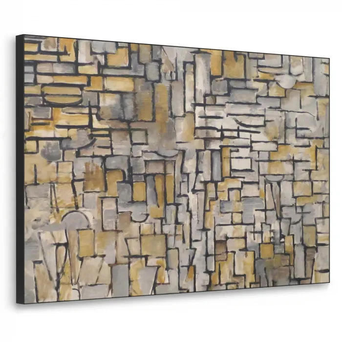 Mondriaan - Kunst - Oude meesters - Tableau I Textielframe - compleet frame klein -3d