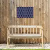 Oceaan - Schelp - Blauw - Wit Tuinposter op houten frame 2 cm dik klein 845 -sfeer4