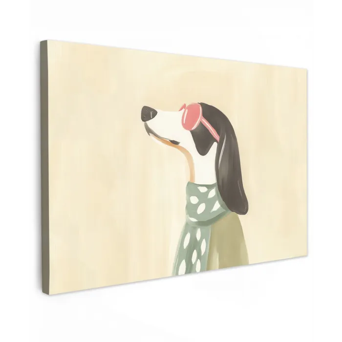 Hond - Zonnebril - Sjaal canvas 2cm klein -z3d