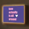 Tekst - Valentijn - Love - Blauw Light Box met batterij (Wandlamp) middel -z3d_website