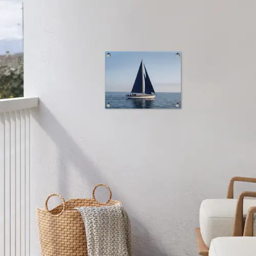 Zeilboot - Zee - Blauw tuinposter los doek klein -sfeer8