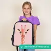 Giraffe - Wimpers - Minimalistisch - Roze Rugzak - Zwart middel -sfeer4_DE